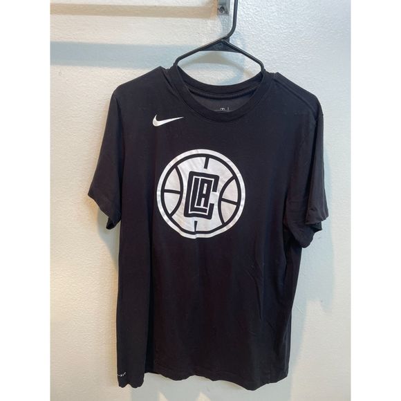 NIKE Los Angeles Clippers Black Logo T-Shirt Men's Large - Picture 1 of 3